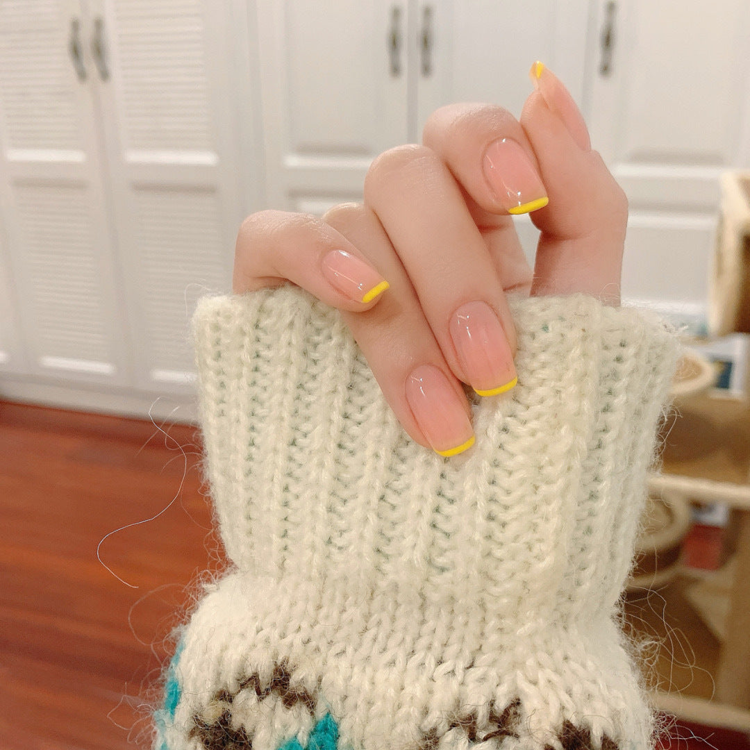 Faux-ongles French Jaune