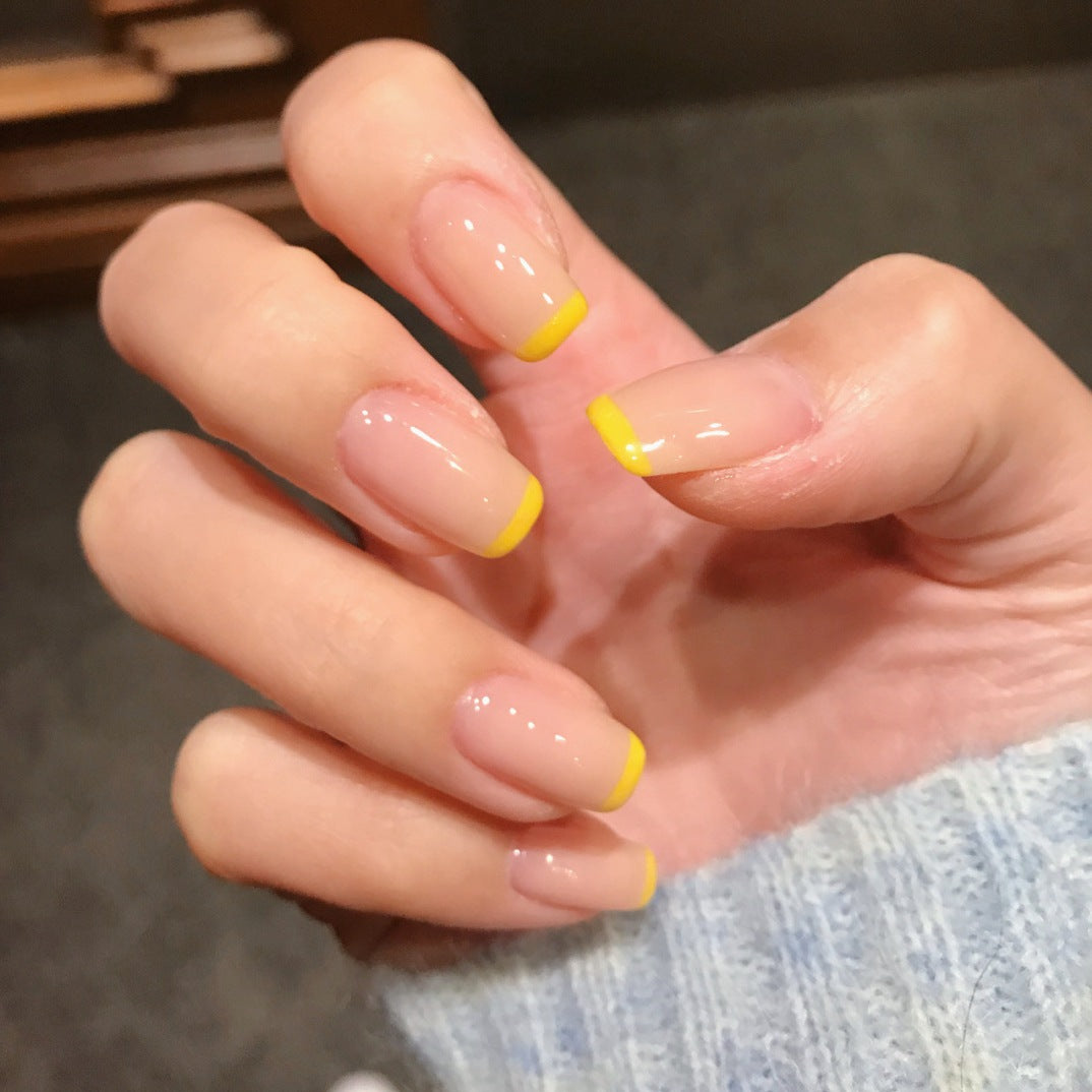 Faux-ongles French Jaune