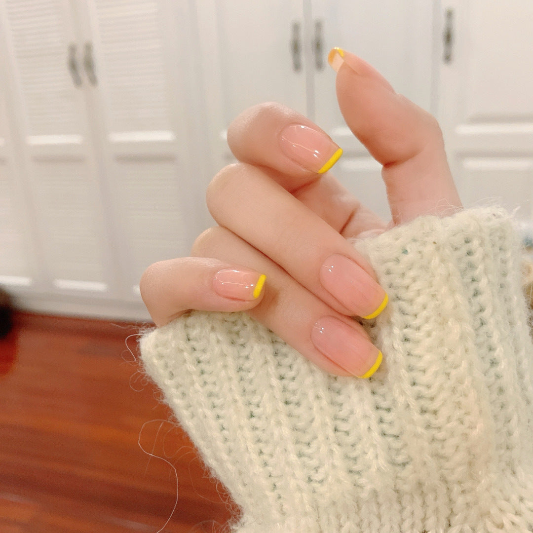 Faux-ongles French Jaune