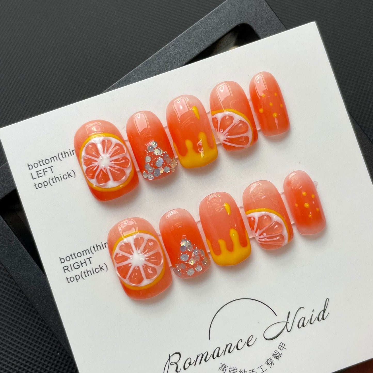 Faux-ongles Orange