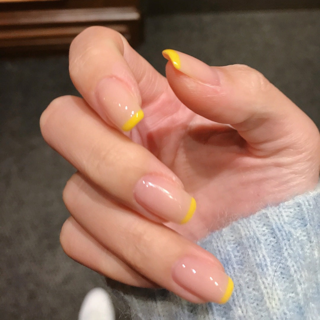 Faux-ongles French Jaune